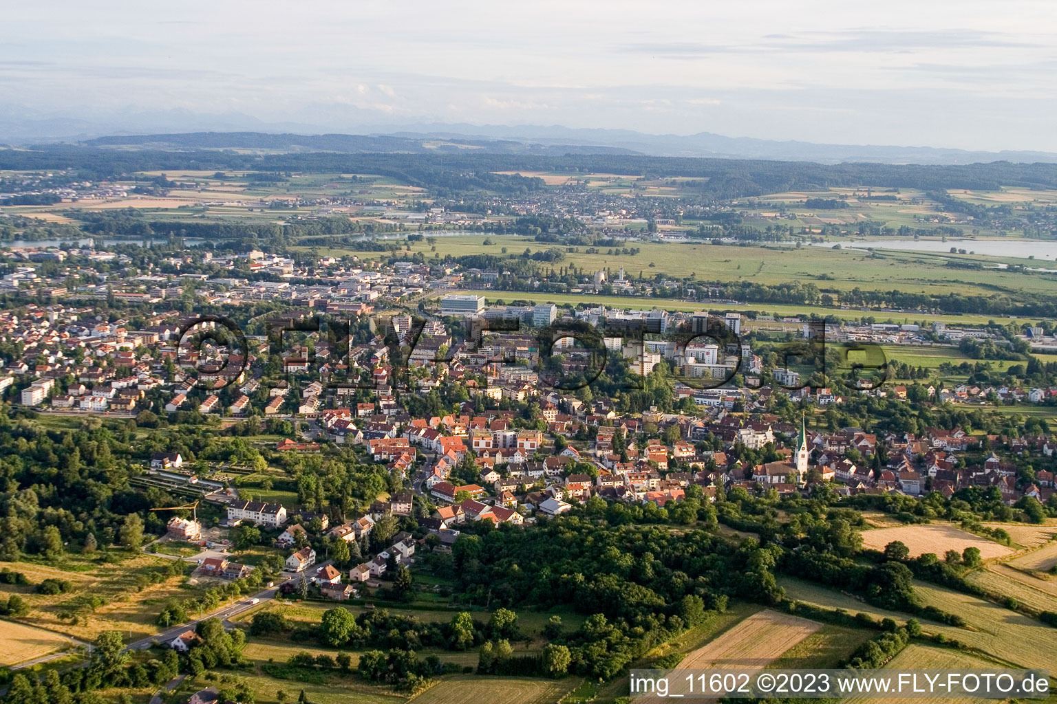 Luftbild von Ortsteil Wollmatingen in Konstanz im Bundesland Baden-Württemberg, Deutschland