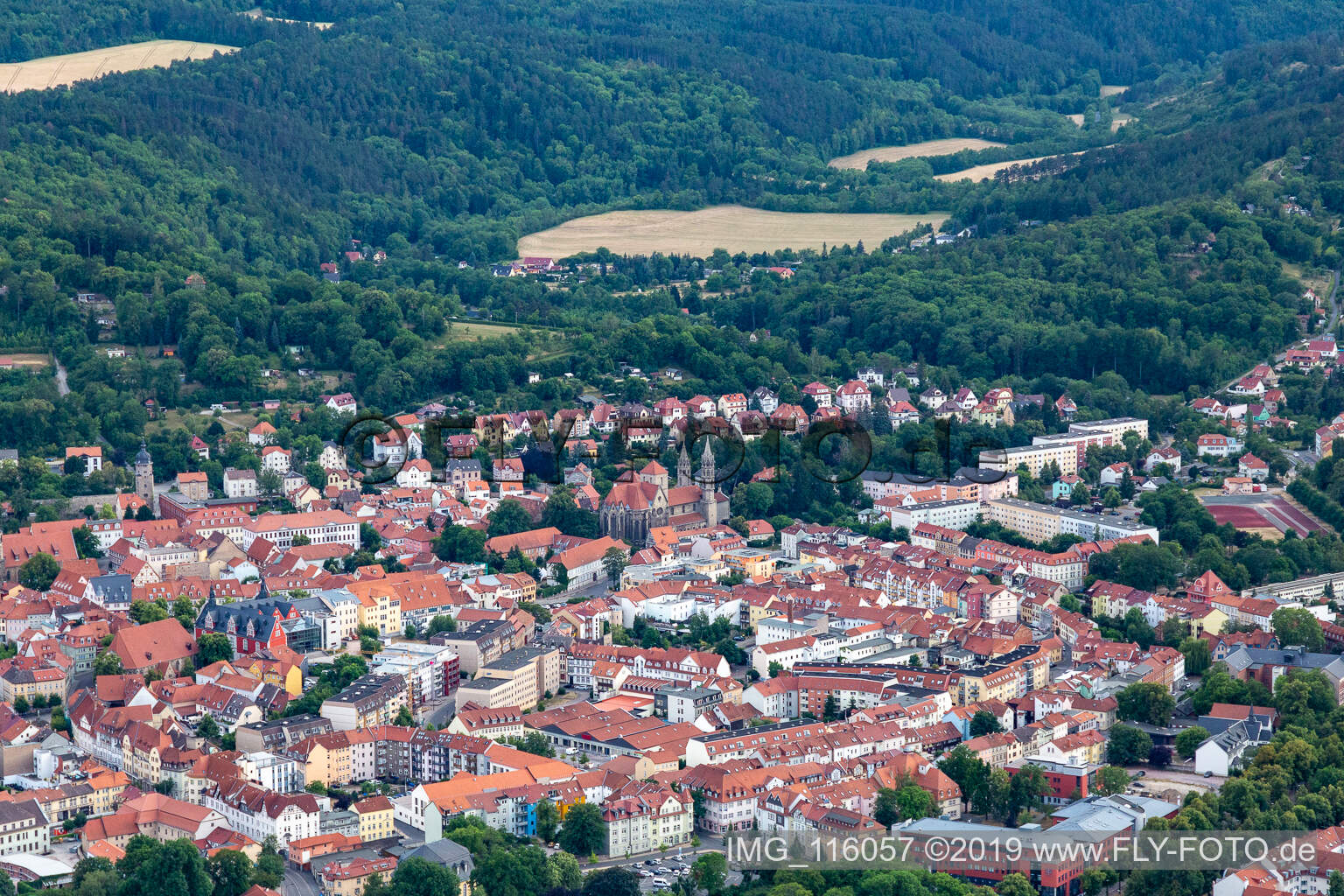 Arnstadt im Bundesland Thüringen, Deutschland aus der Luft betrachtet