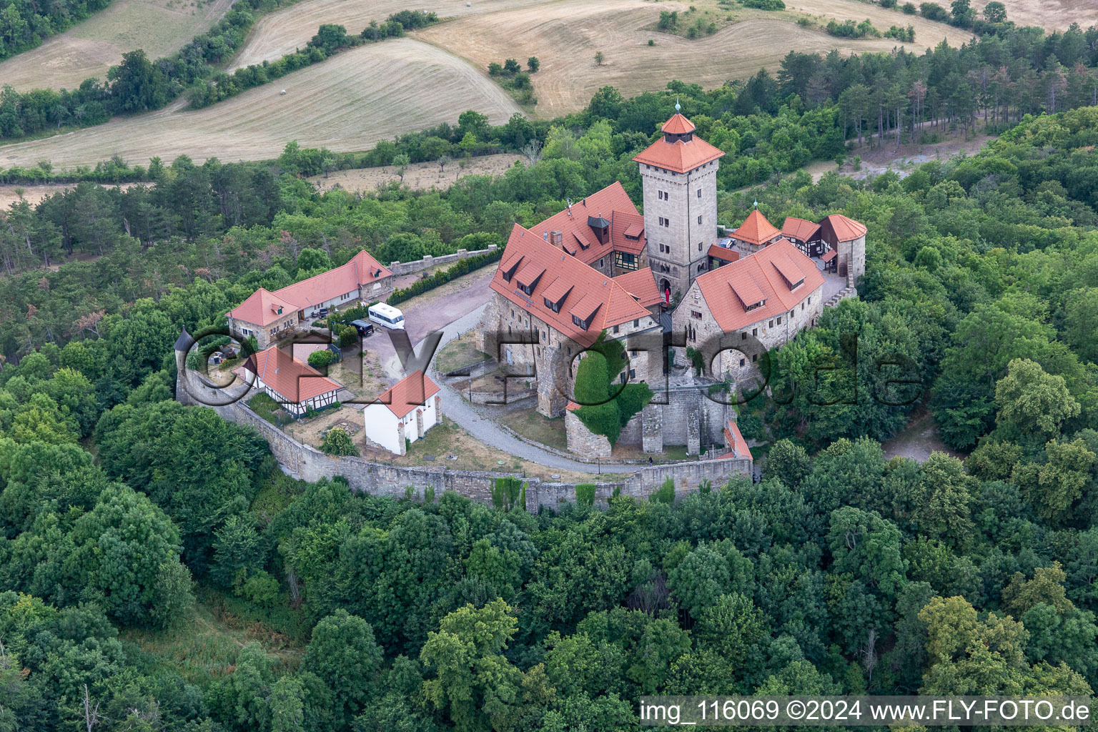 Burganlage der Veste Wachsenburg in Amt Wachsenburg im Bundesland Thüringen, Deutschland