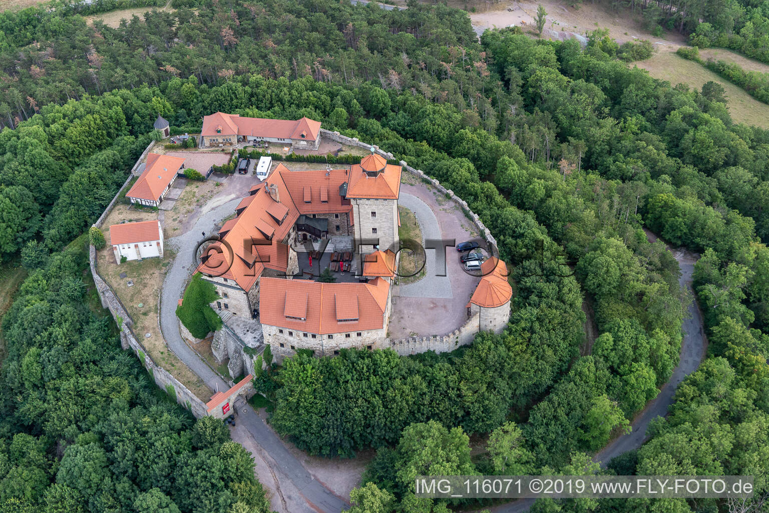 Luftbild von Veste Wachsenburg in Amt Wachsenburg im Bundesland Thüringen, Deutschland