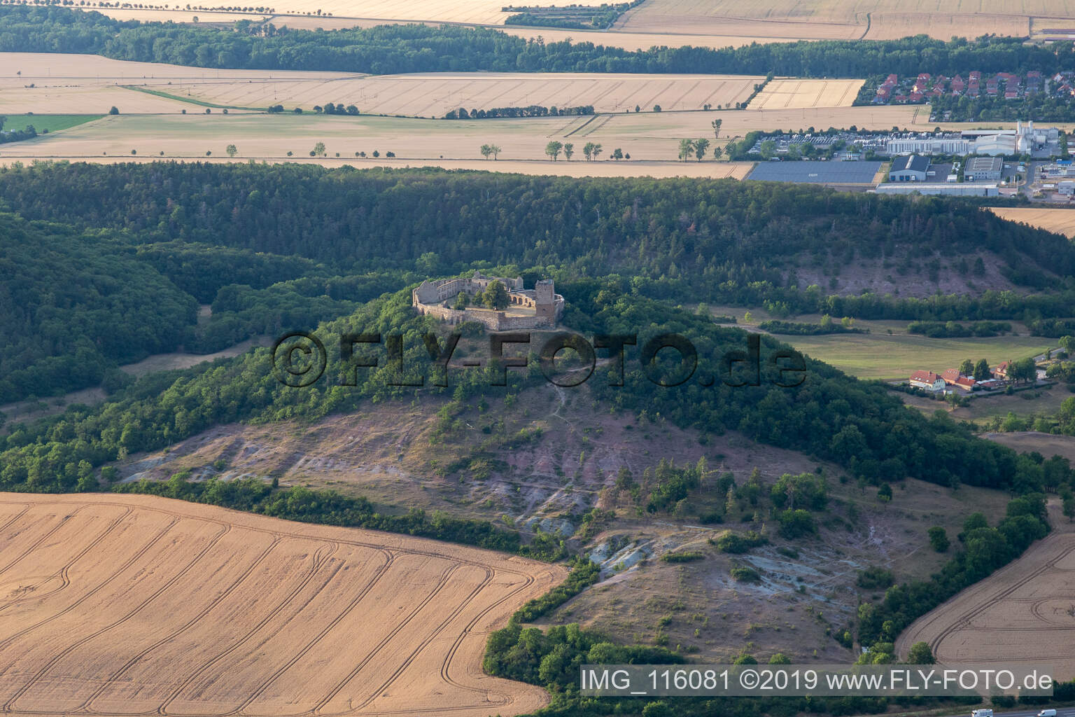 Luftbild von Burg Gleichen in Drei Gleichen im Bundesland Thüringen, Deutschland