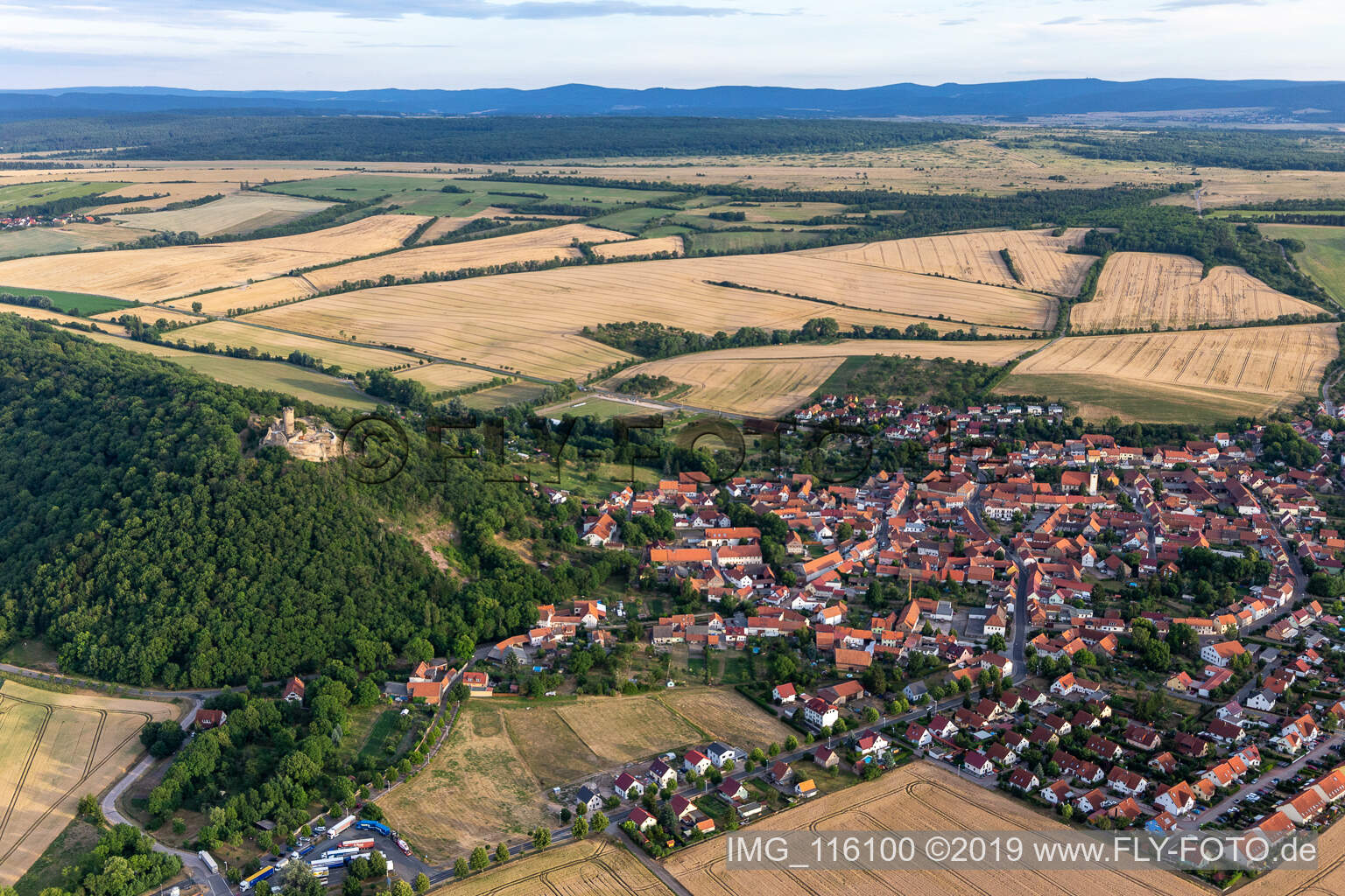 Luftbild von Drei Gleichen im Bundesland Thüringen, Deutschland