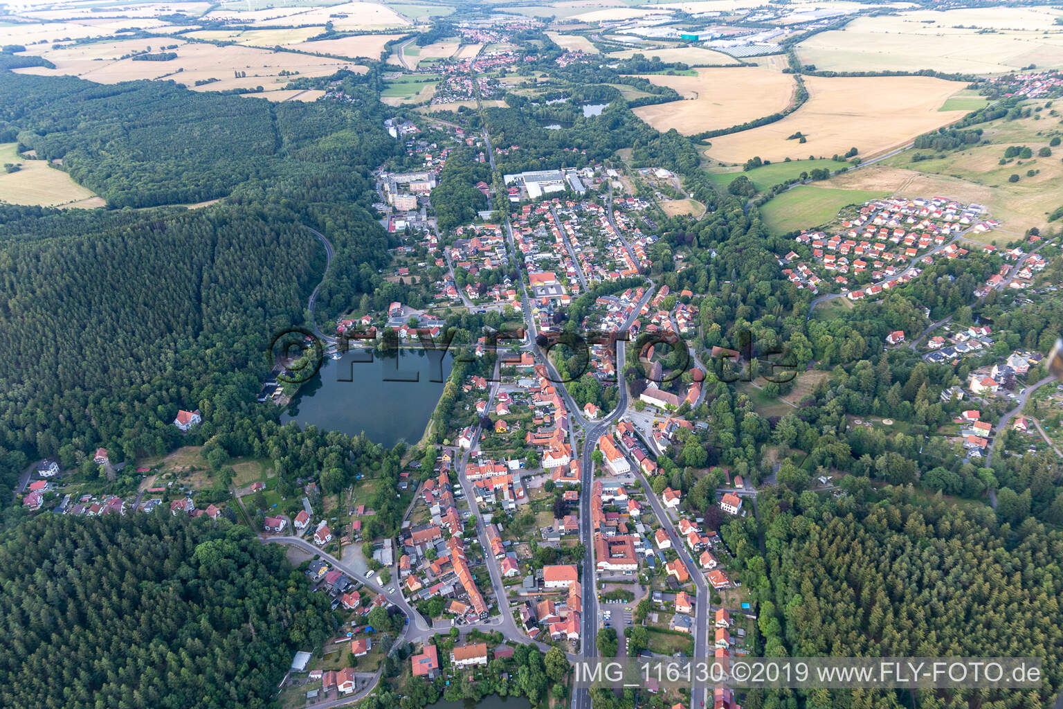 Luftbild von Georgenthal/Thür. Wald im Bundesland Thüringen, Deutschland