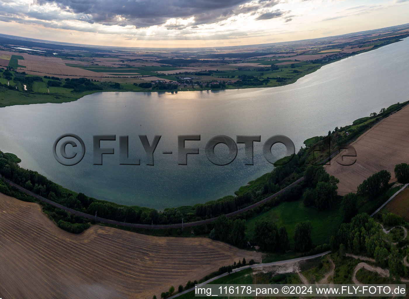 Luftbild von Unteruckersee in Prenzlau im Bundesland Brandenburg, Deutschland