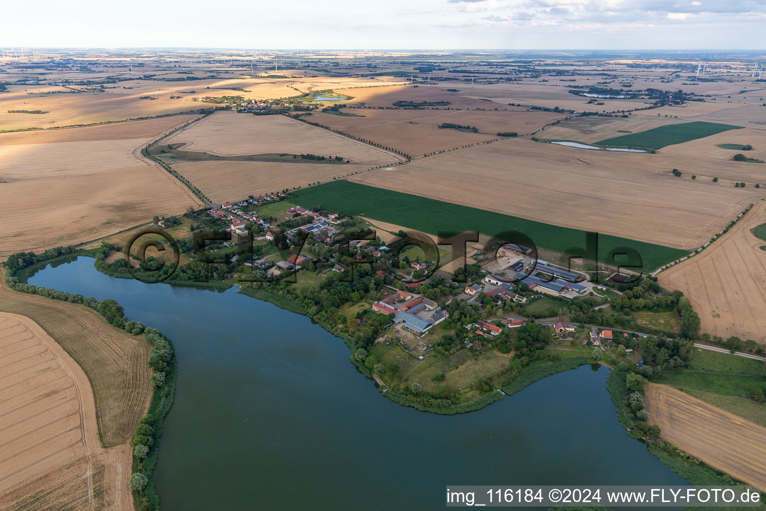 Luftbild von Ortsteil Seelübbe in Prenzlau im Bundesland Brandenburg, Deutschland