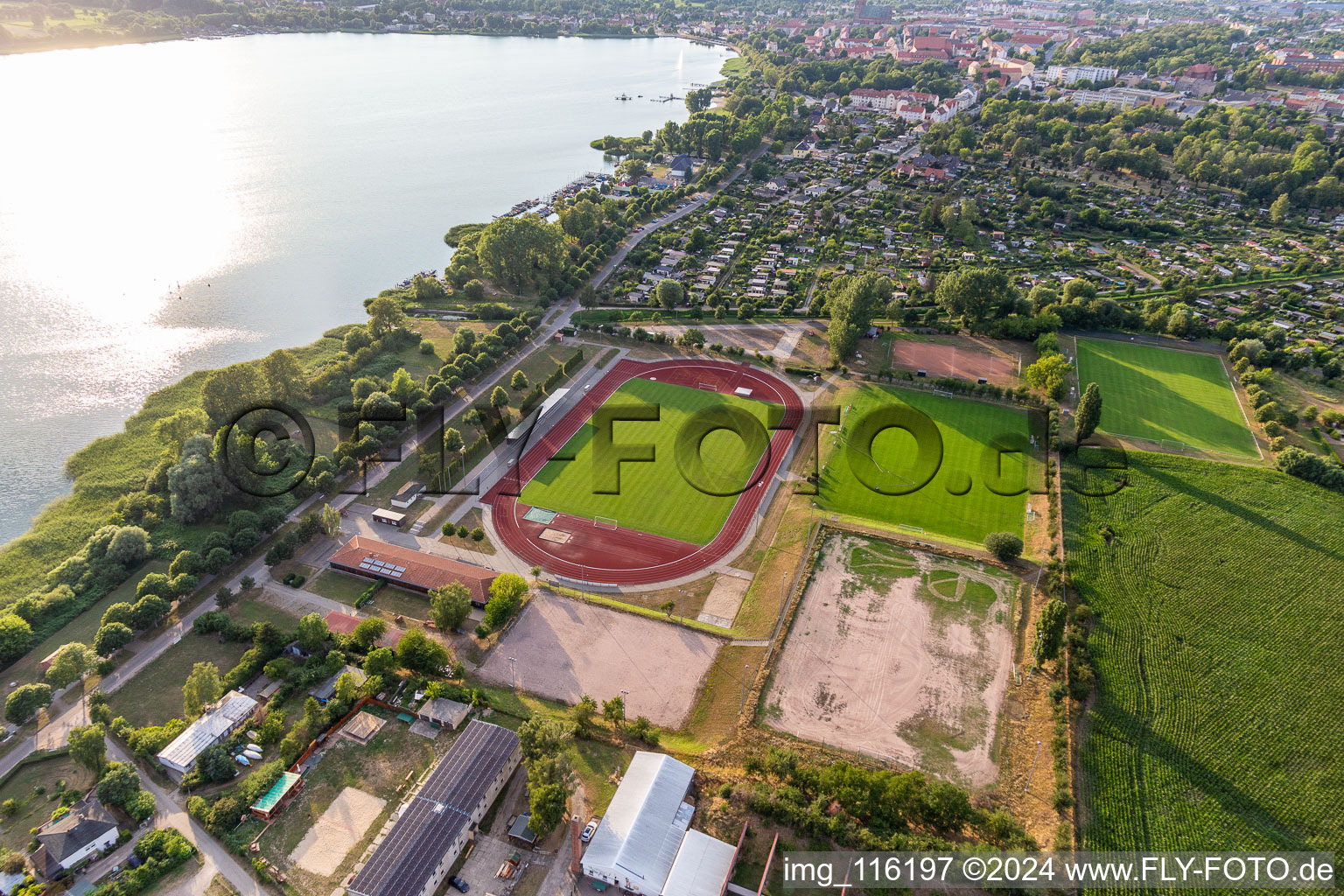 Stadion am Uckersee in Prenzlau im Bundesland Brandenburg, Deutschland