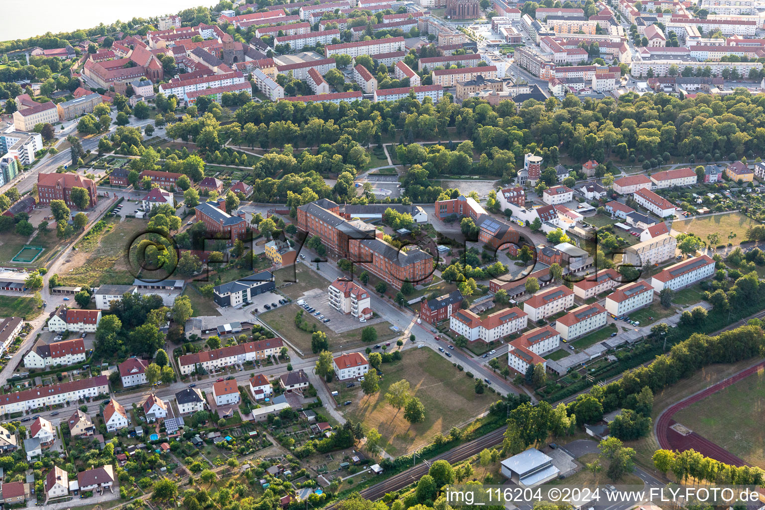 Gebäude der Gemeindeverwaltung des Landkreis Uckermark in Prenzlau im Bundesland Brandenburg, Deutschland