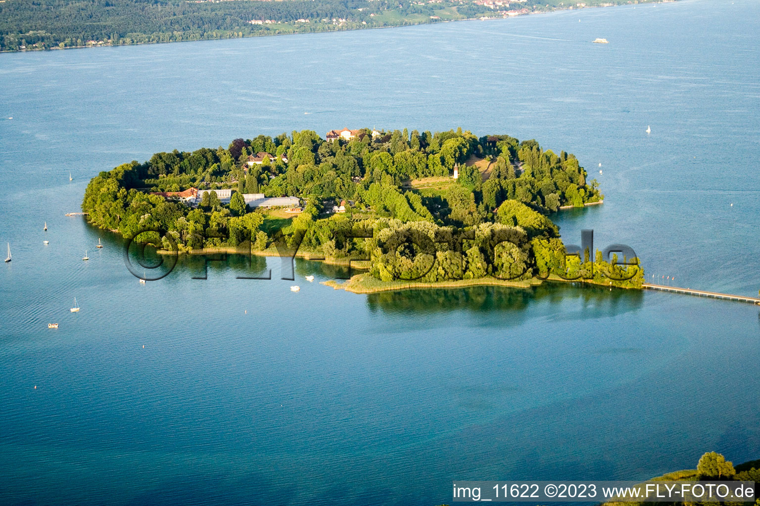 Luftbild von Konstanz, Insel Mainau im Bundesland Baden-Württemberg, Deutschland
