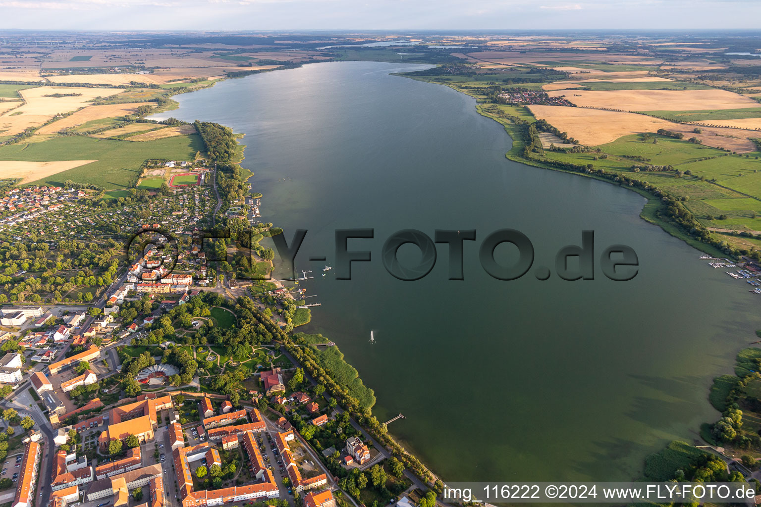 Prenzlau im Bundesland Brandenburg, Deutschland vom Flugzeug aus