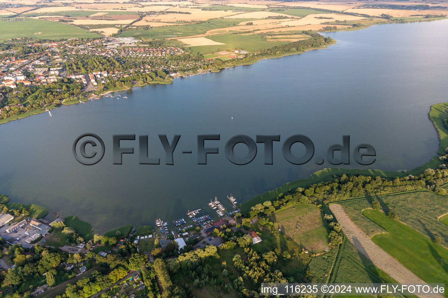 Drohnenaufname von Prenzlau im Bundesland Brandenburg, Deutschland