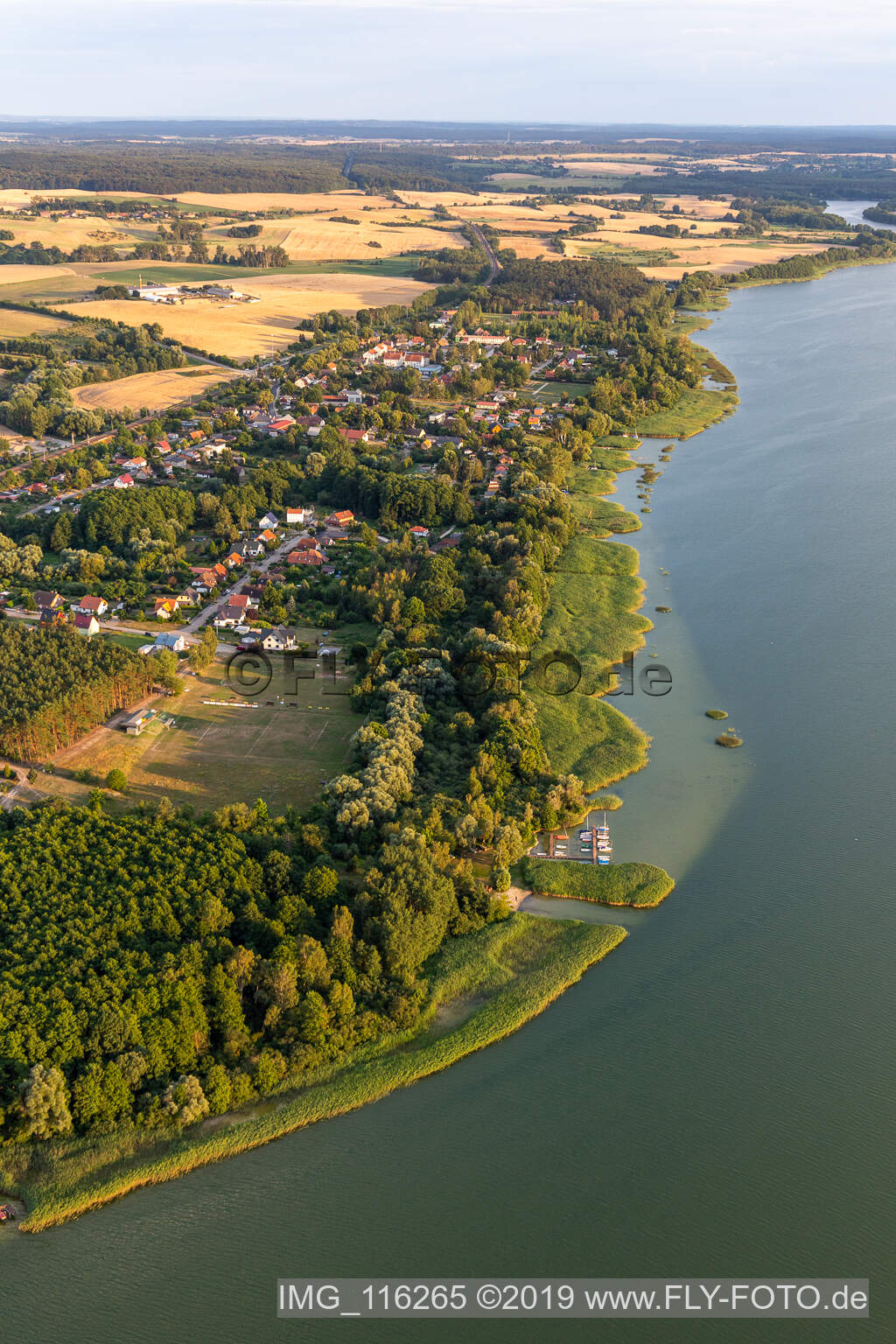 Luftbild von Warnitz im Bundesland Brandenburg, Deutschland