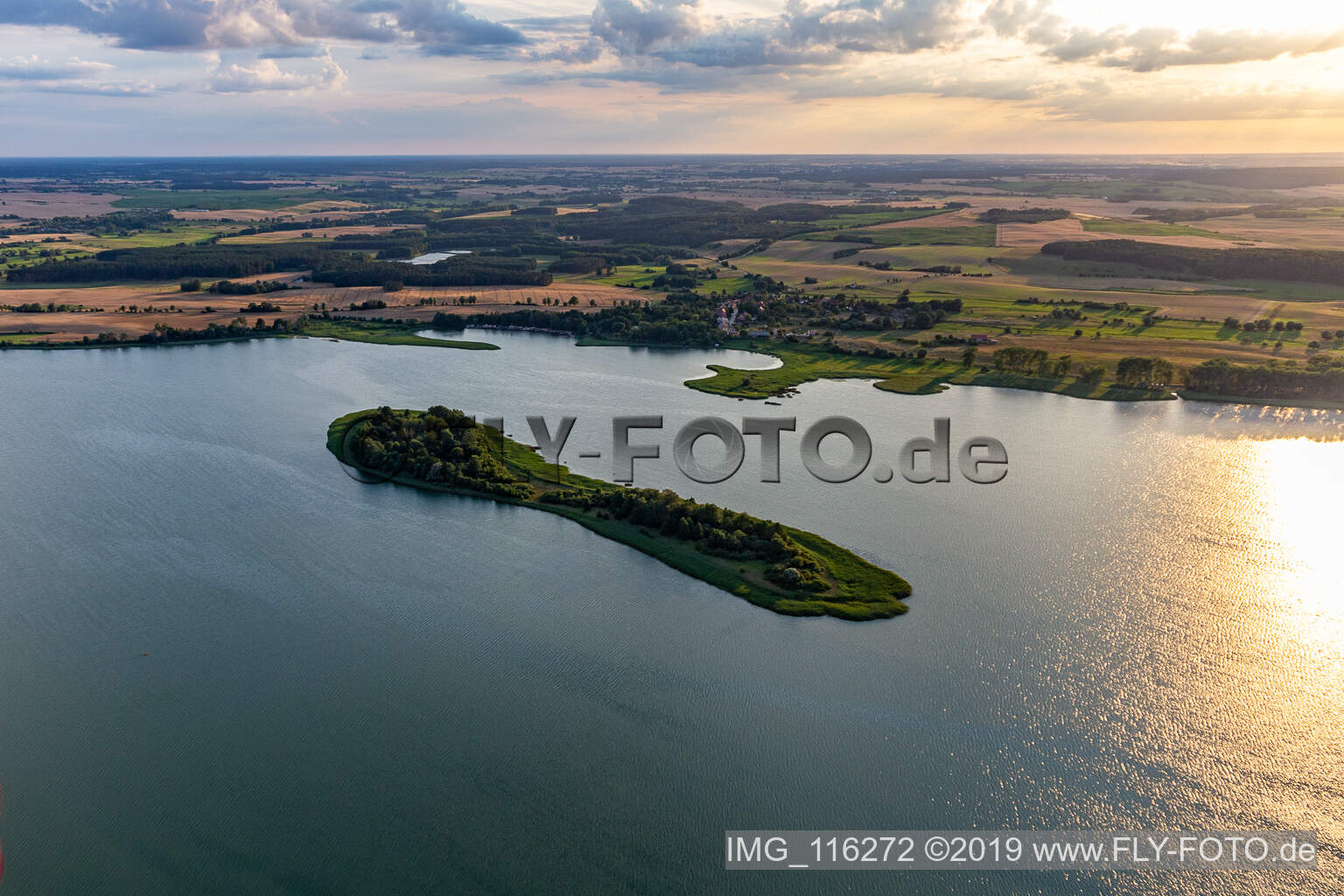 Luftaufnahme von Oberuckersee im Bundesland Brandenburg, Deutschland