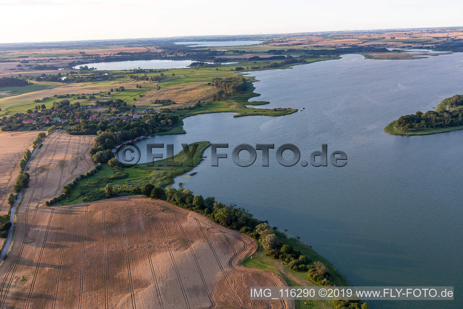 Oberuckersee im Bundesland Brandenburg, Deutschland aus der Luft