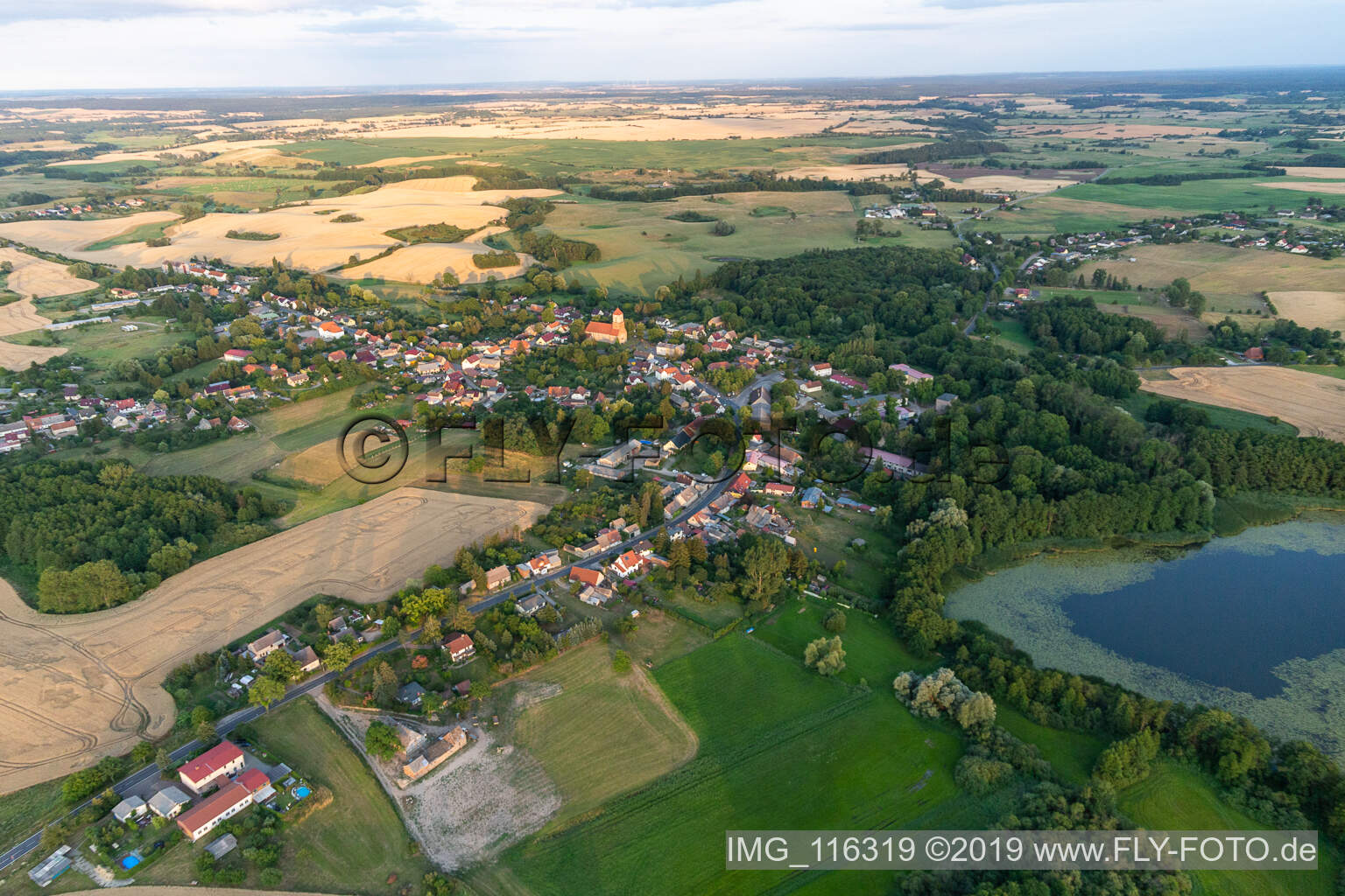 Luftbild von Gerswalde im Bundesland Brandenburg, Deutschland
