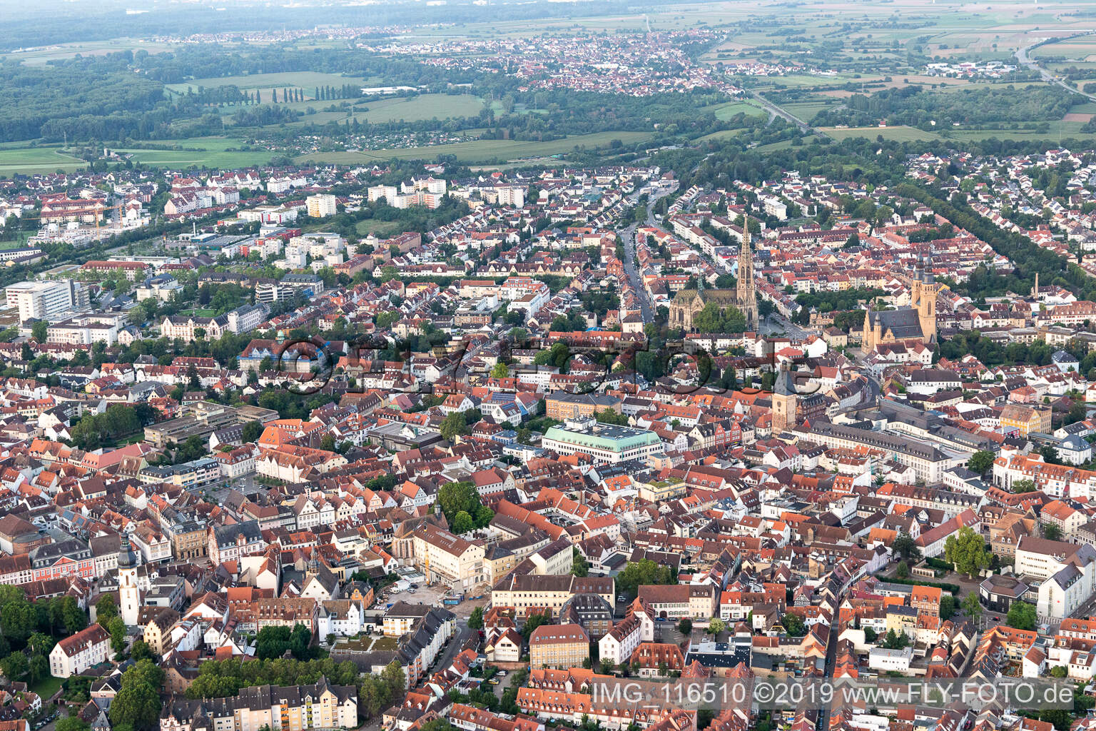Speyer im Bundesland Rheinland-Pfalz, Deutschland vom Flugzeug aus