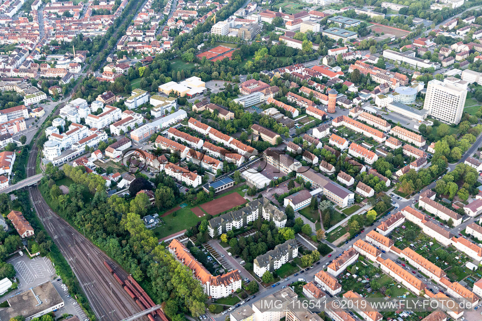 Speyer im Bundesland Rheinland-Pfalz, Deutschland von einer Drohne aus