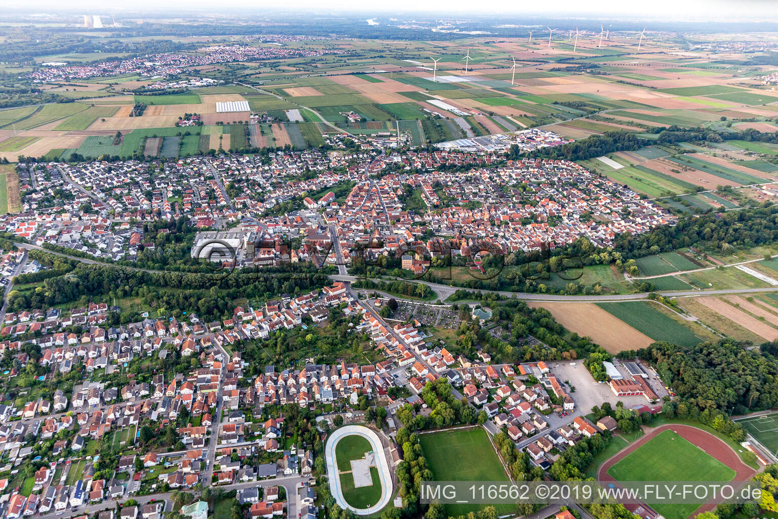 Dudenhofen im Bundesland Rheinland-Pfalz, Deutschland aus der Luft betrachtet