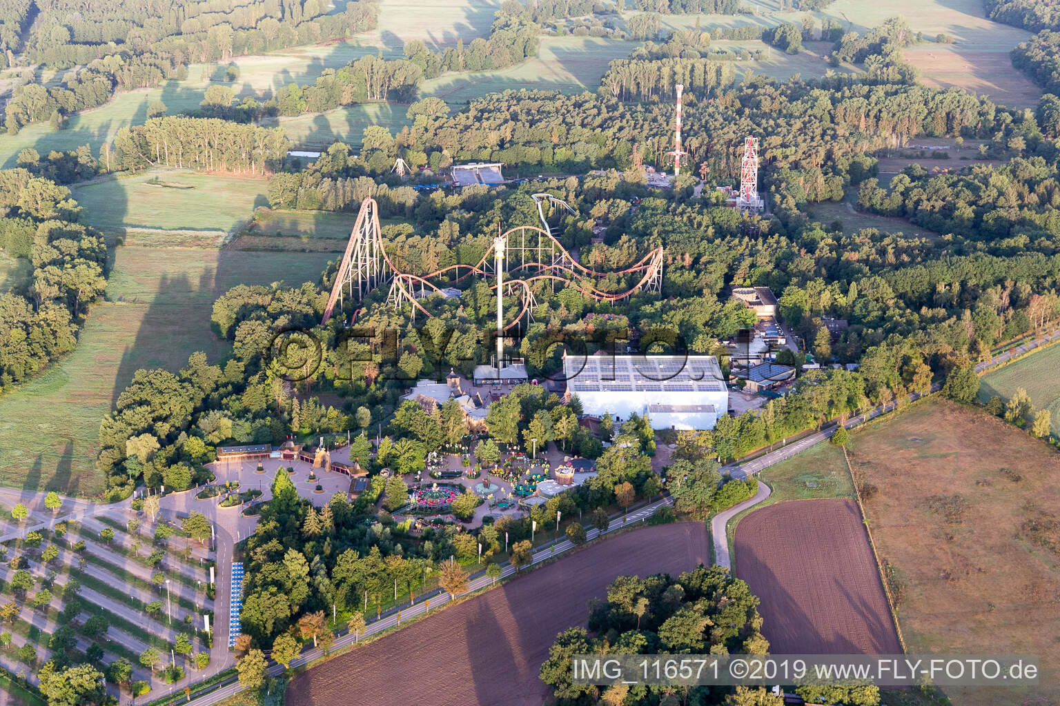 Luftbild von Holiday Park in Haßloch im Bundesland Rheinland-Pfalz, Deutschland
