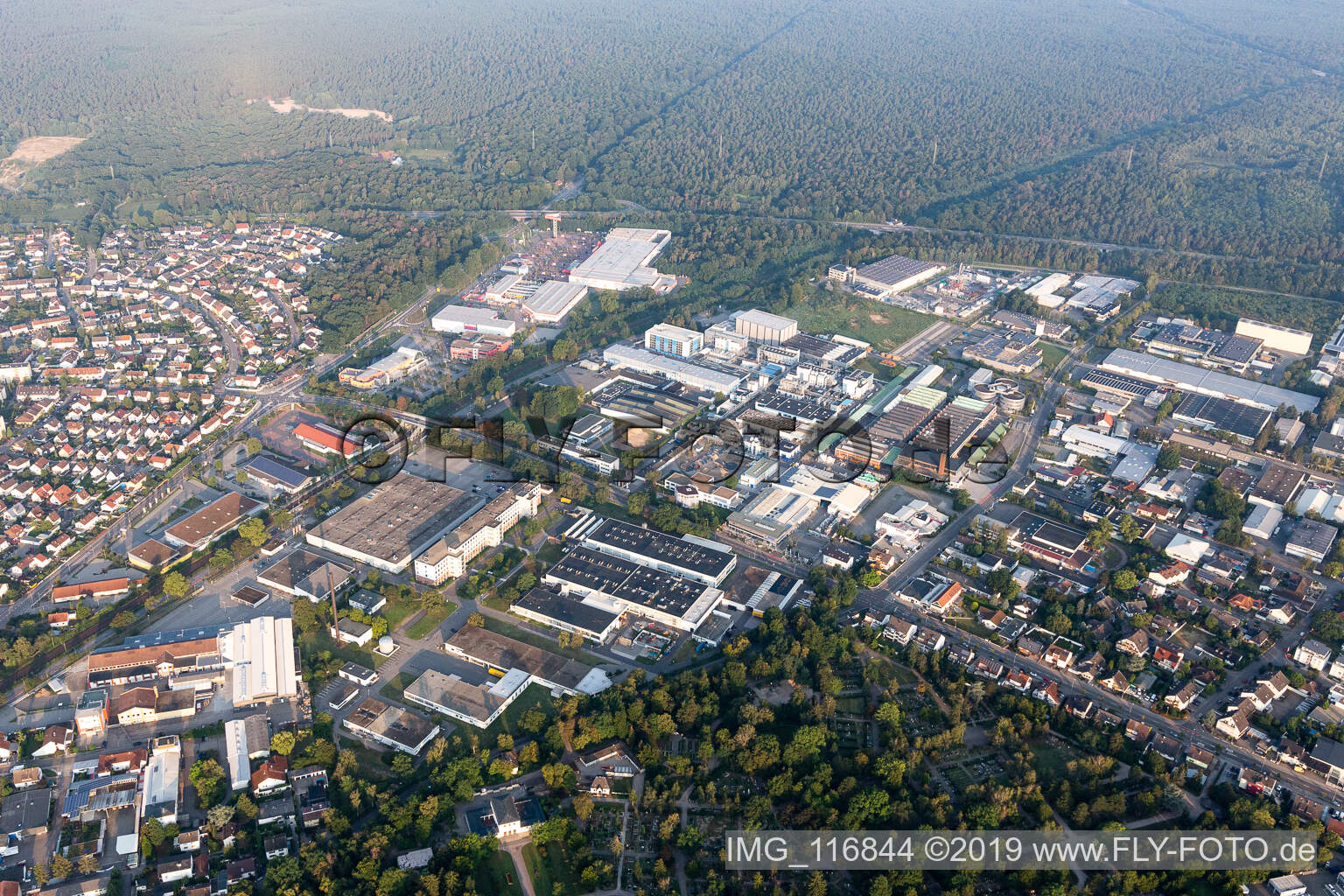 Luftbild von Gewerbegebiet NW in Speyer im Bundesland Rheinland-Pfalz, Deutschland