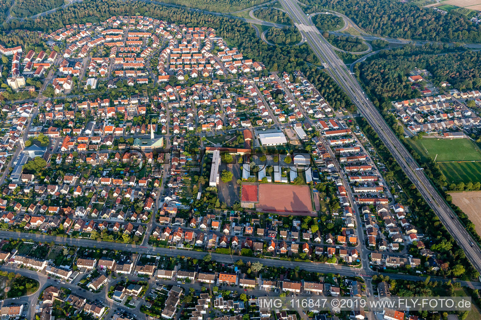 Siedlungsschule in Speyer im Bundesland Rheinland-Pfalz, Deutschland