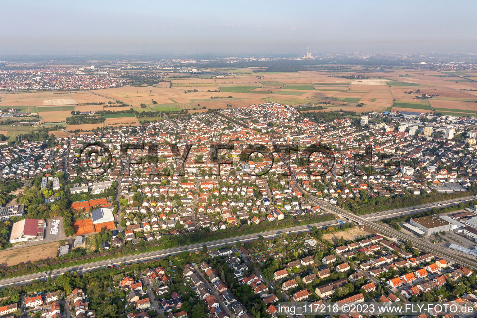 Eppelheim im Bundesland Baden-Württemberg, Deutschland aus der Luft betrachtet