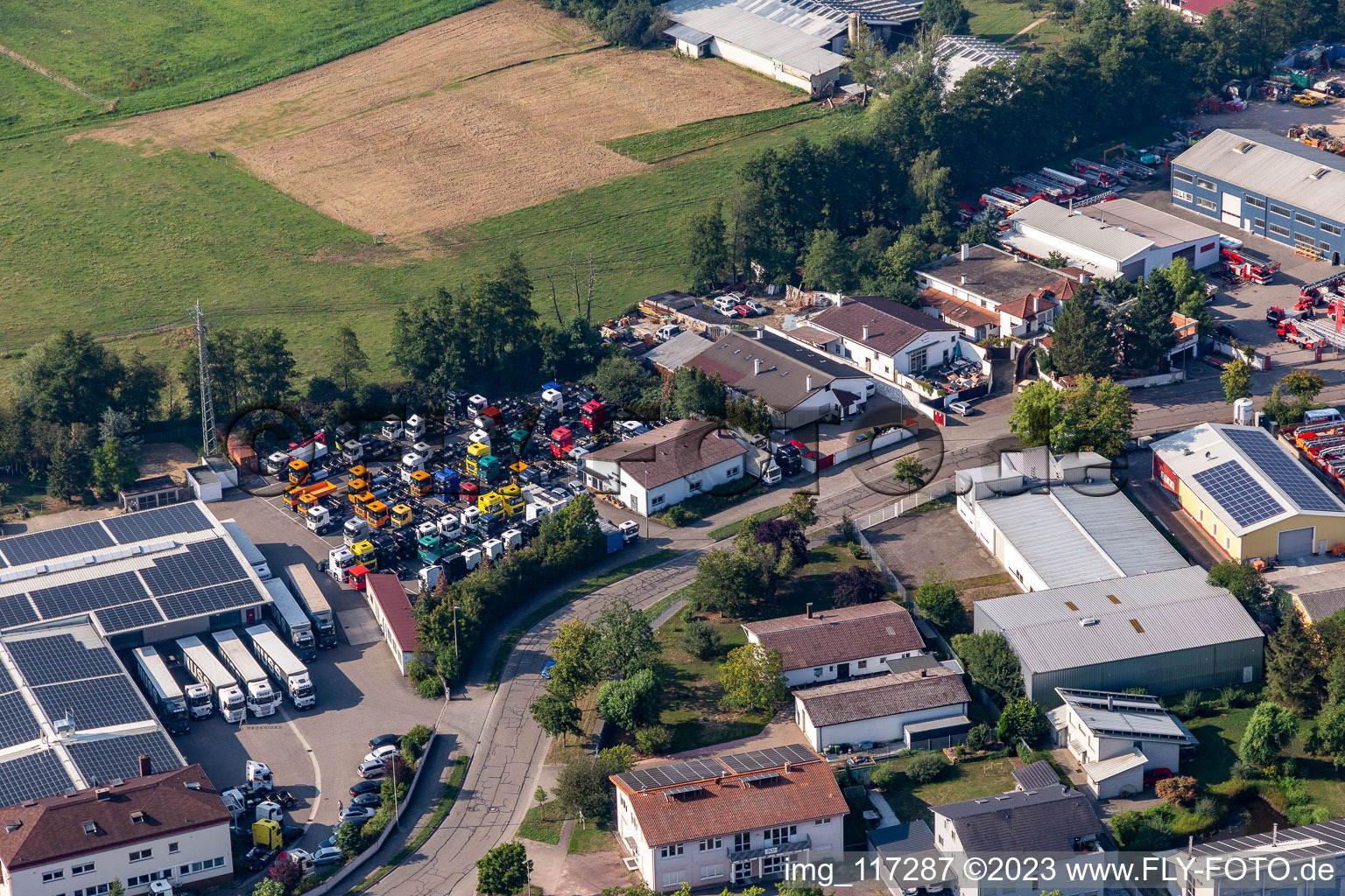 Gewerbegebiet Horst im Ortsteil Minderslachen in Kandel im Bundesland Rheinland-Pfalz, Deutschland