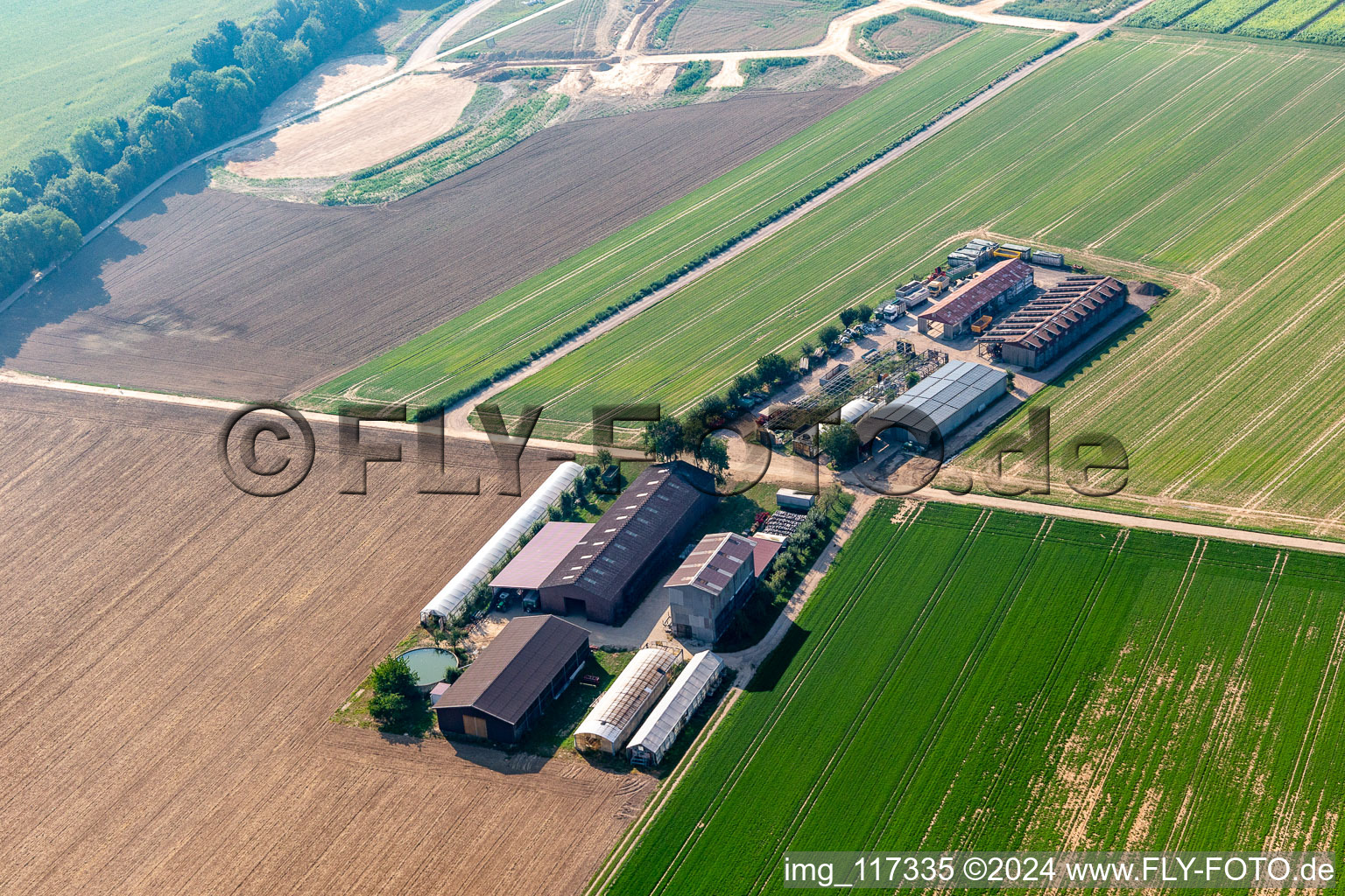 Luftbild von Aussiedlerhof in Kandel im Bundesland Rheinland-Pfalz, Deutschland