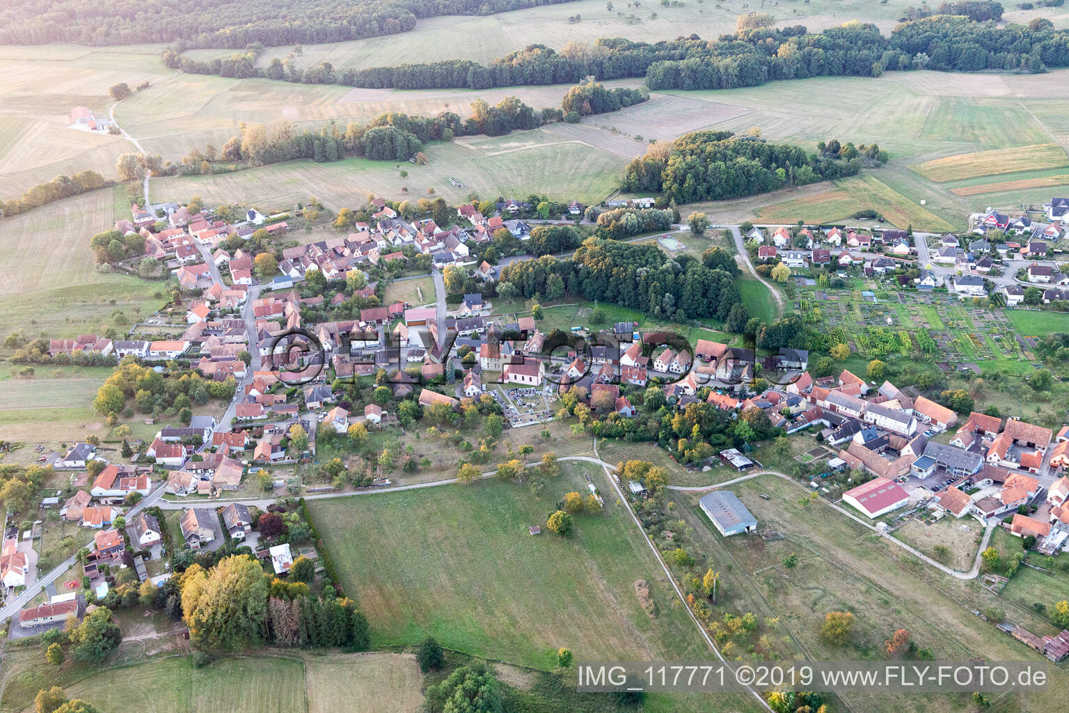 Luftbild von Griesbach im Bundesland Bas-Rhin, Frankreich