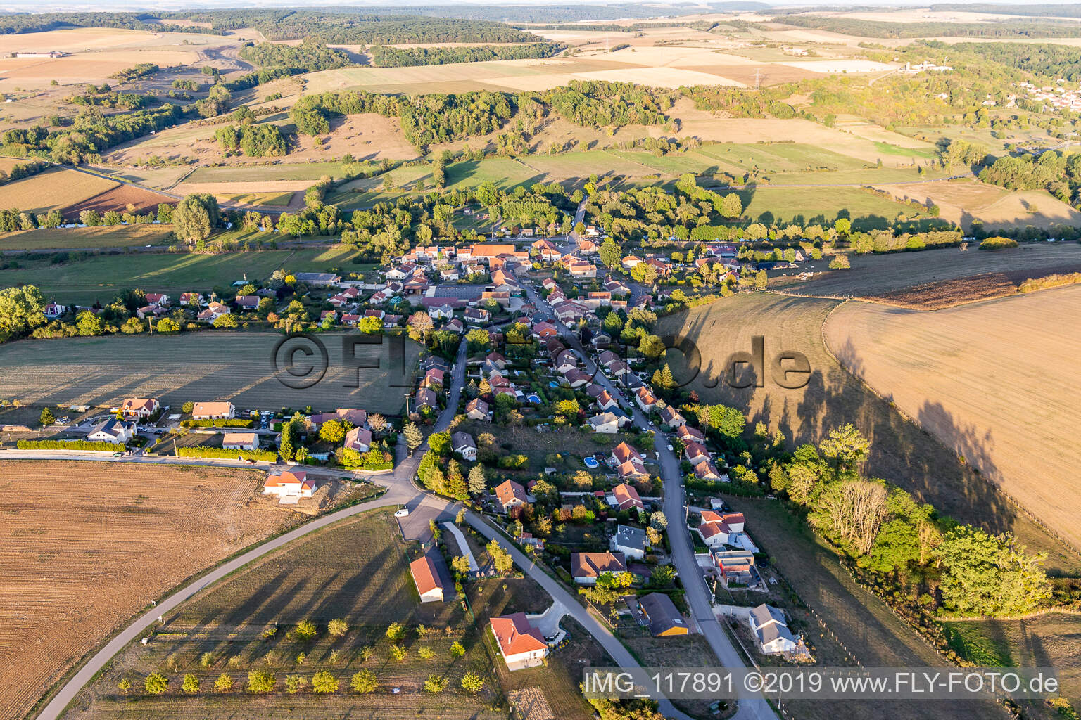 Luftbild von Pierreville im Bundesland Meurthe-et-Moselle, Frankreich