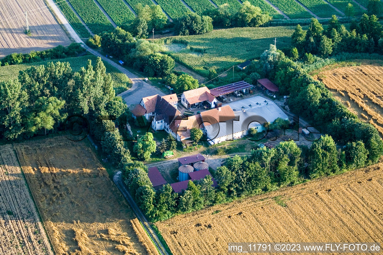 Am Erlenbach, Leistenmühle in Kandel im Bundesland Rheinland-Pfalz, Deutschland aus der Luft