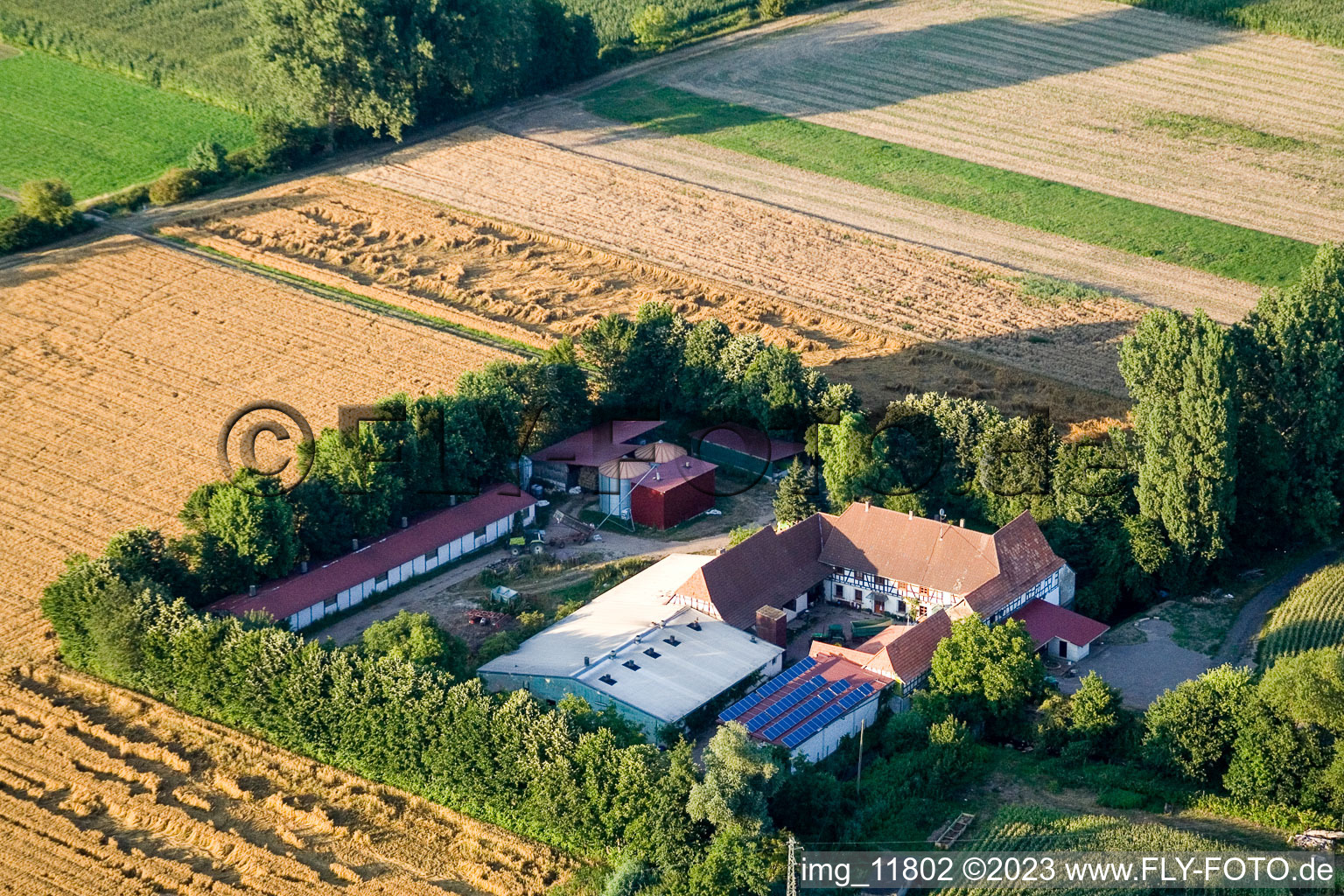 Kandel, am Erlenbach, Leistenmühle im Bundesland Rheinland-Pfalz, Deutschland aus der Vogelperspektive