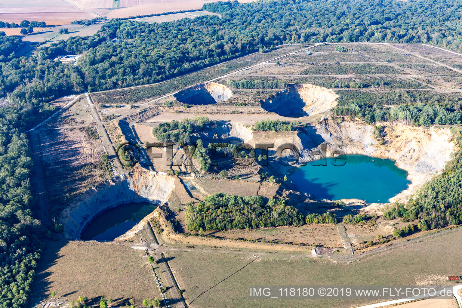 Tagebau in Lenoncourt im Bundesland Meurthe-et-Moselle, Frankreich