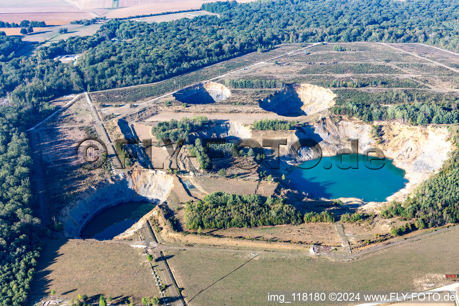 Tagebau in Lenoncourt im Bundesland Meurthe-et-Moselle, Frankreich