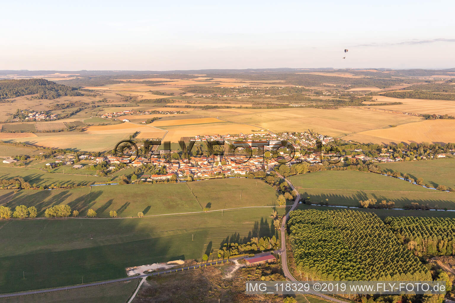 Luftbild von Coussey im Bundesland Vosges, Frankreich