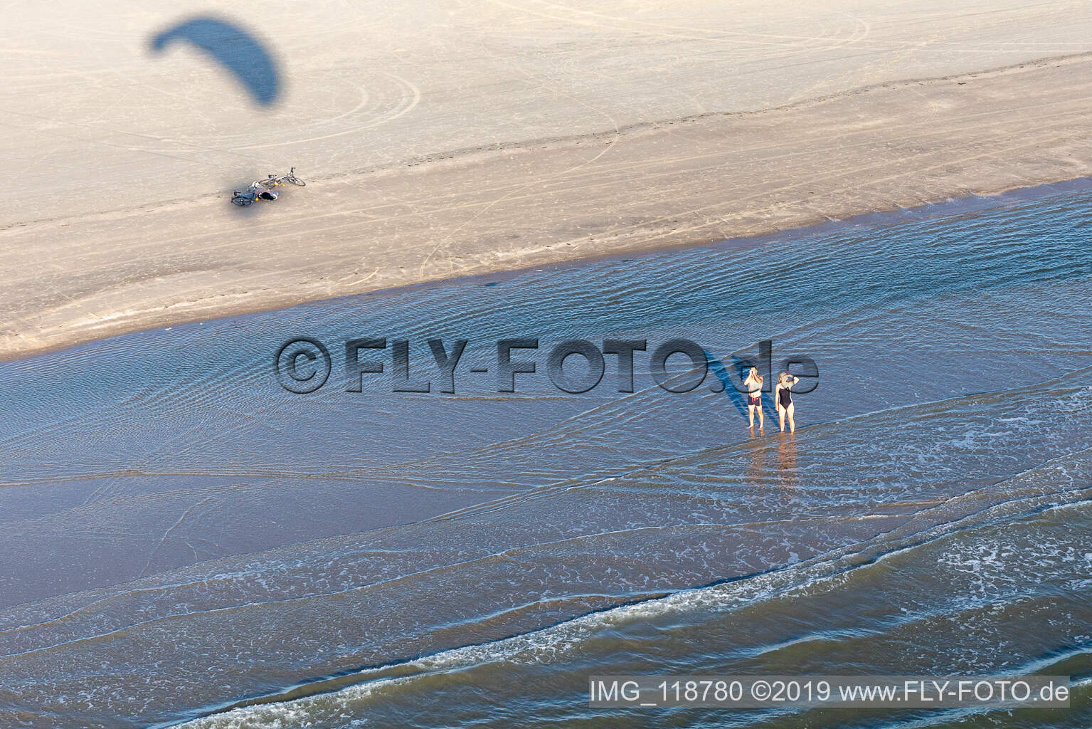 Fanoe Bad Beach in Fanø im Bundesland Syddanmark, Dänemark aus der Luft