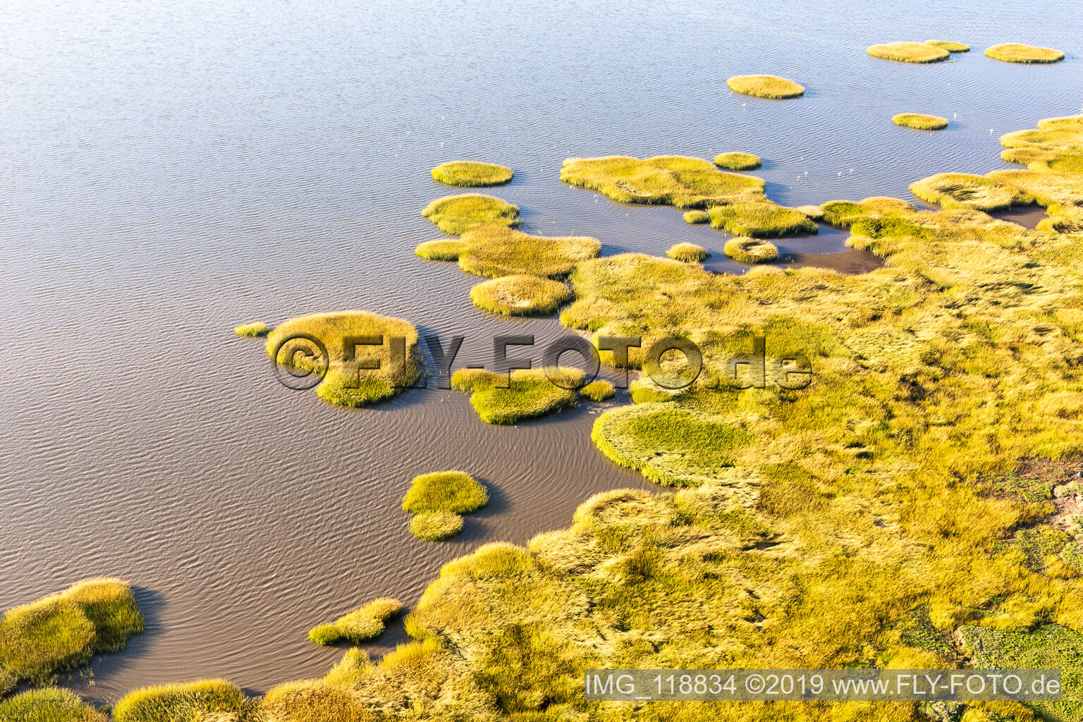 Nationalpark Wattenmeer in Fanø im Bundesland Syddanmark, Dänemark von einer Drohne aus