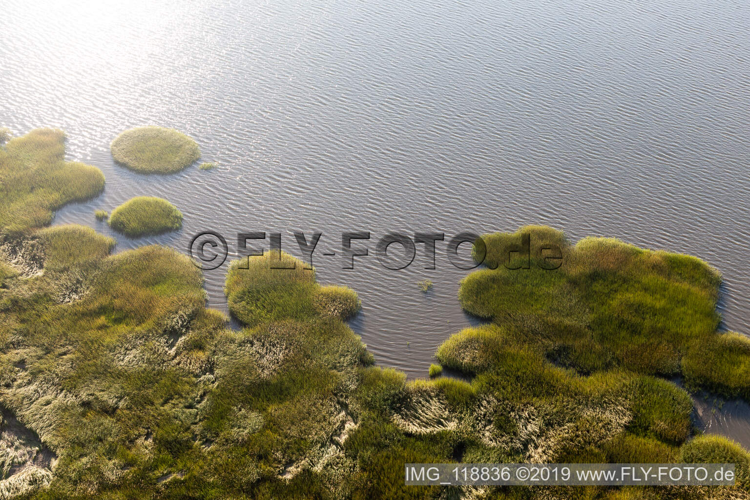 Nationalpark Wattenmeer in Fanø im Bundesland Syddanmark, Dänemark von der Drohne aus gesehen