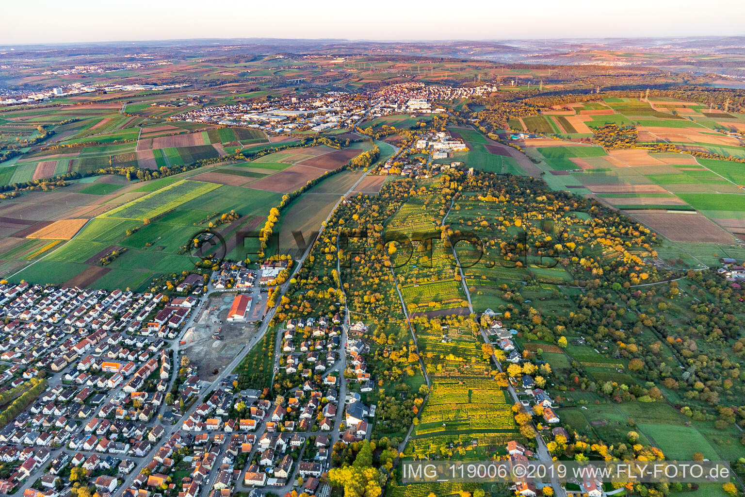 Luftaufnahme von Asperg im Bundesland Baden-Württemberg, Deutschland
