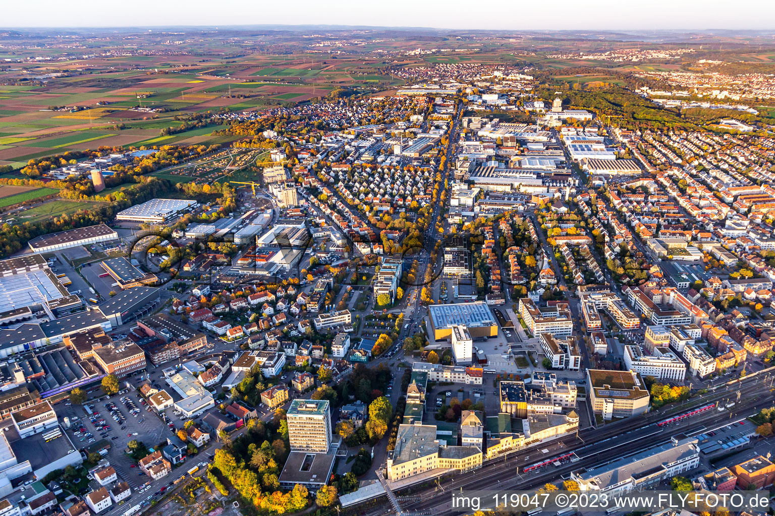 Luftbild von Ortsteil Pflugfelden in Ludwigsburg im Bundesland Baden-Württemberg, Deutschland