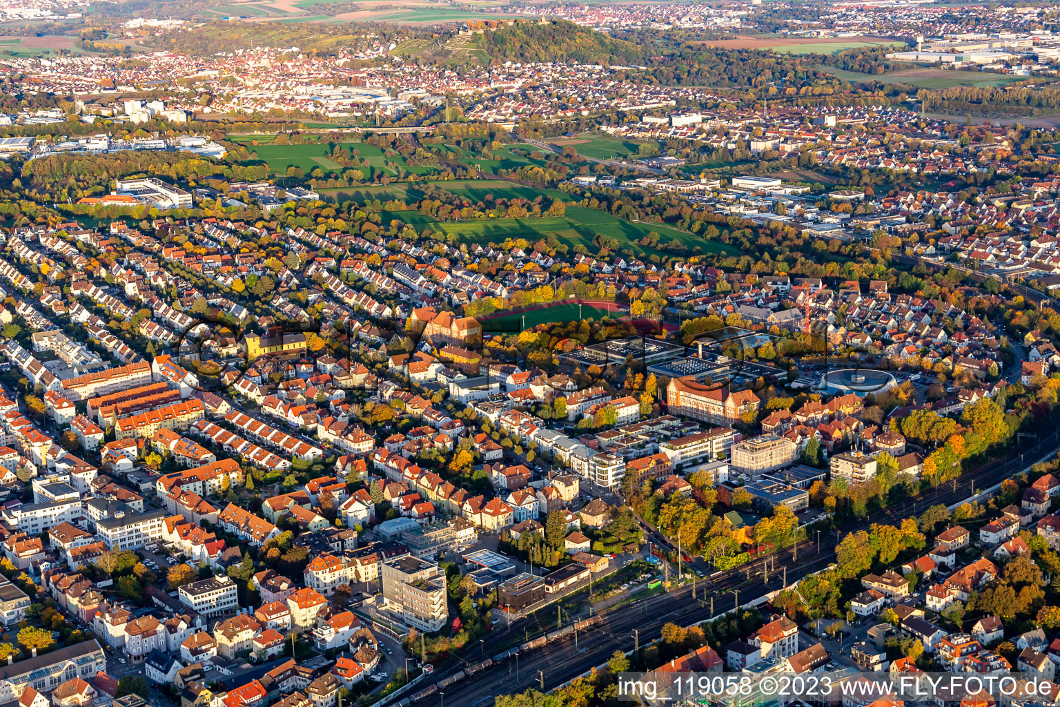 Luftaufnahme von Ludwigsburg im Bundesland Baden-Württemberg, Deutschland