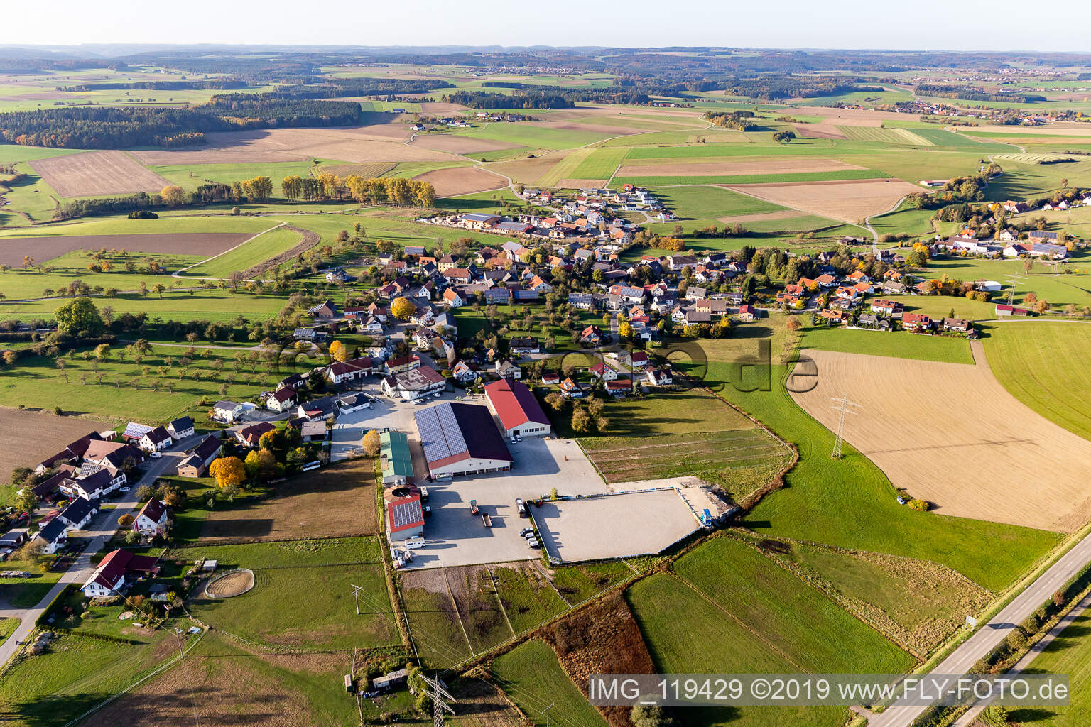 Luftbild von Boll in Sauldorf im Bundesland Baden-Württemberg, Deutschland