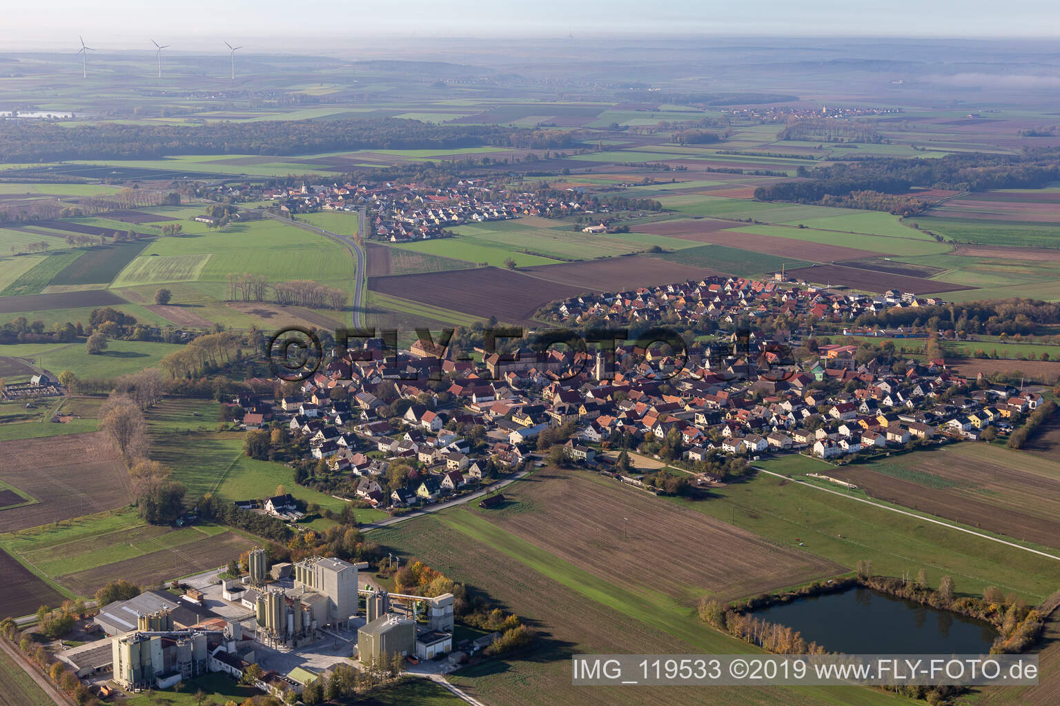 Luftbild von Sulzheim im Bundesland Bayern, Deutschland