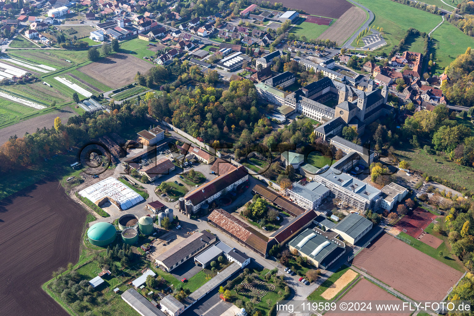 Abtei Münsterschwarzach im Ortsteil Stadtschwarzach in Schwarzach am Main im Bundesland Bayern, Deutschland