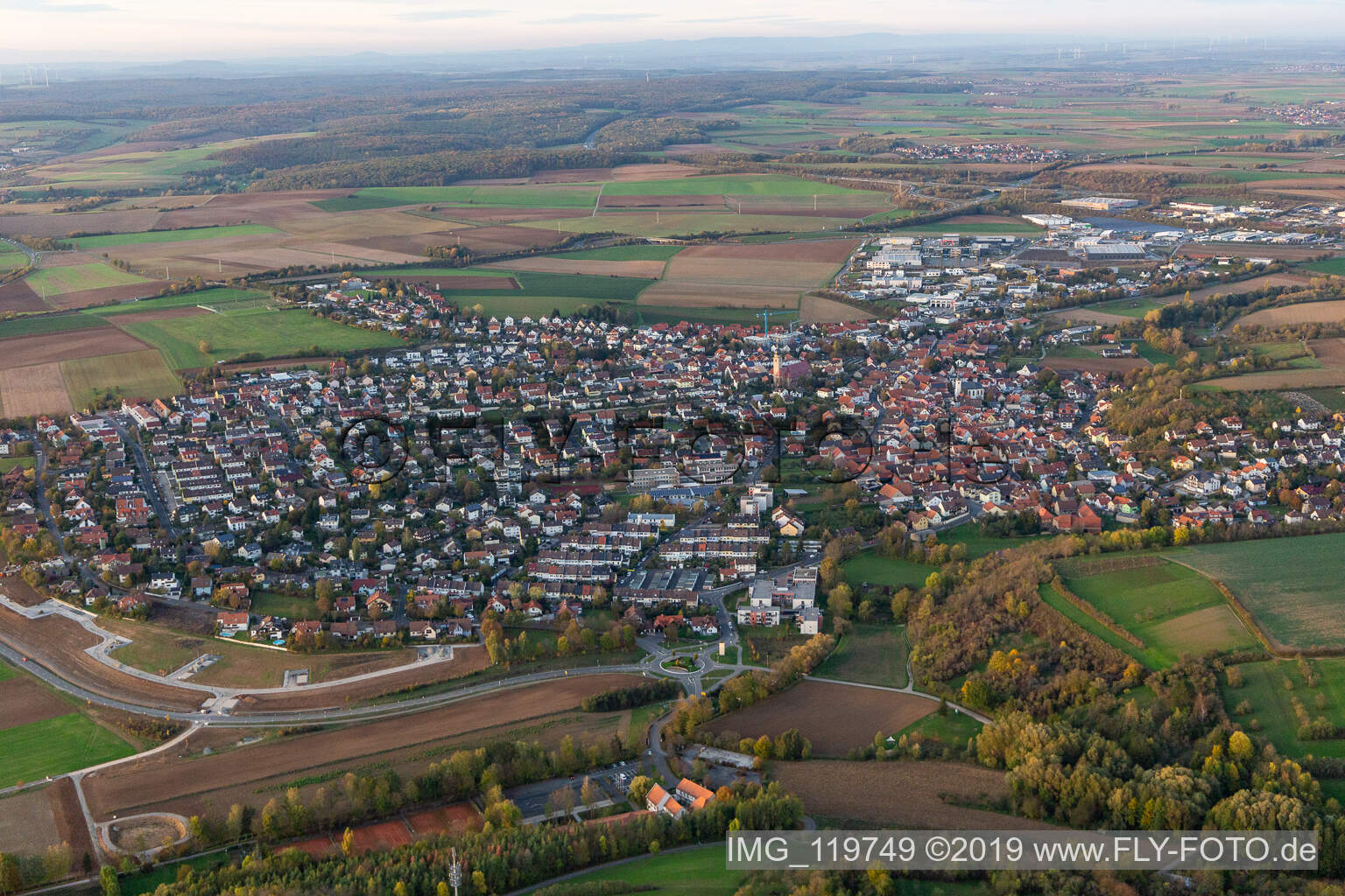 Schrägluftbild von Lengfeld im Bundesland Bayern, Deutschland