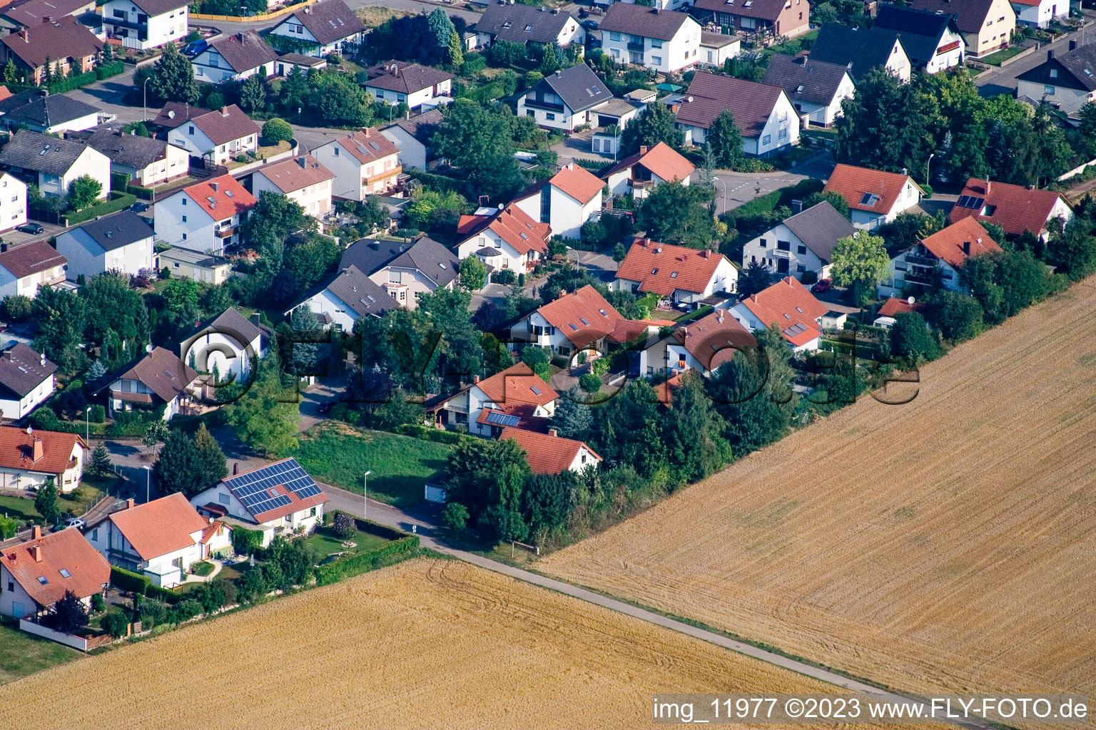 Drohnenaufname von Steinweiler im Bundesland Rheinland-Pfalz, Deutschland
