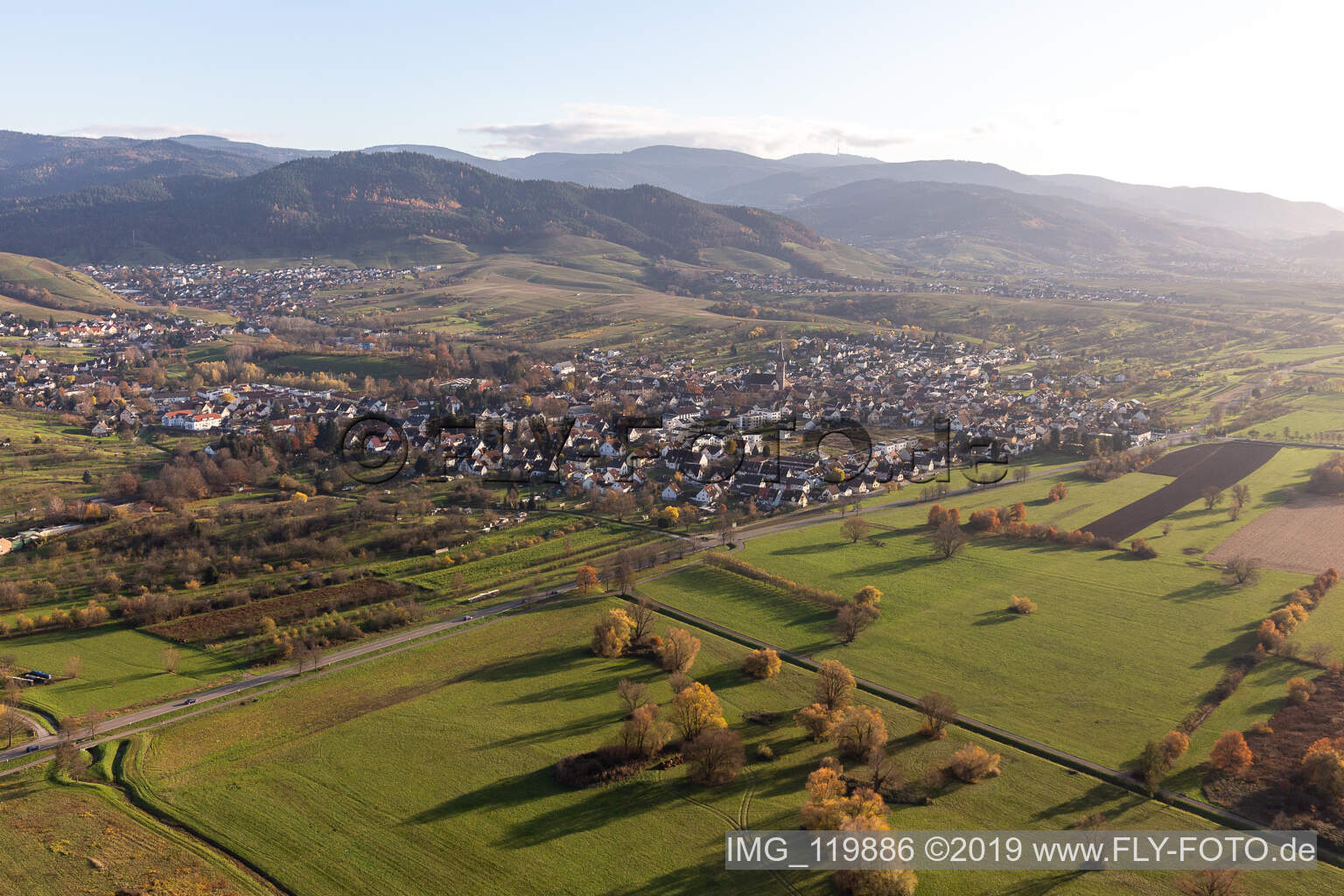 Luftaufnahme von Steinbach im Bundesland Baden-Württemberg, Deutschland
