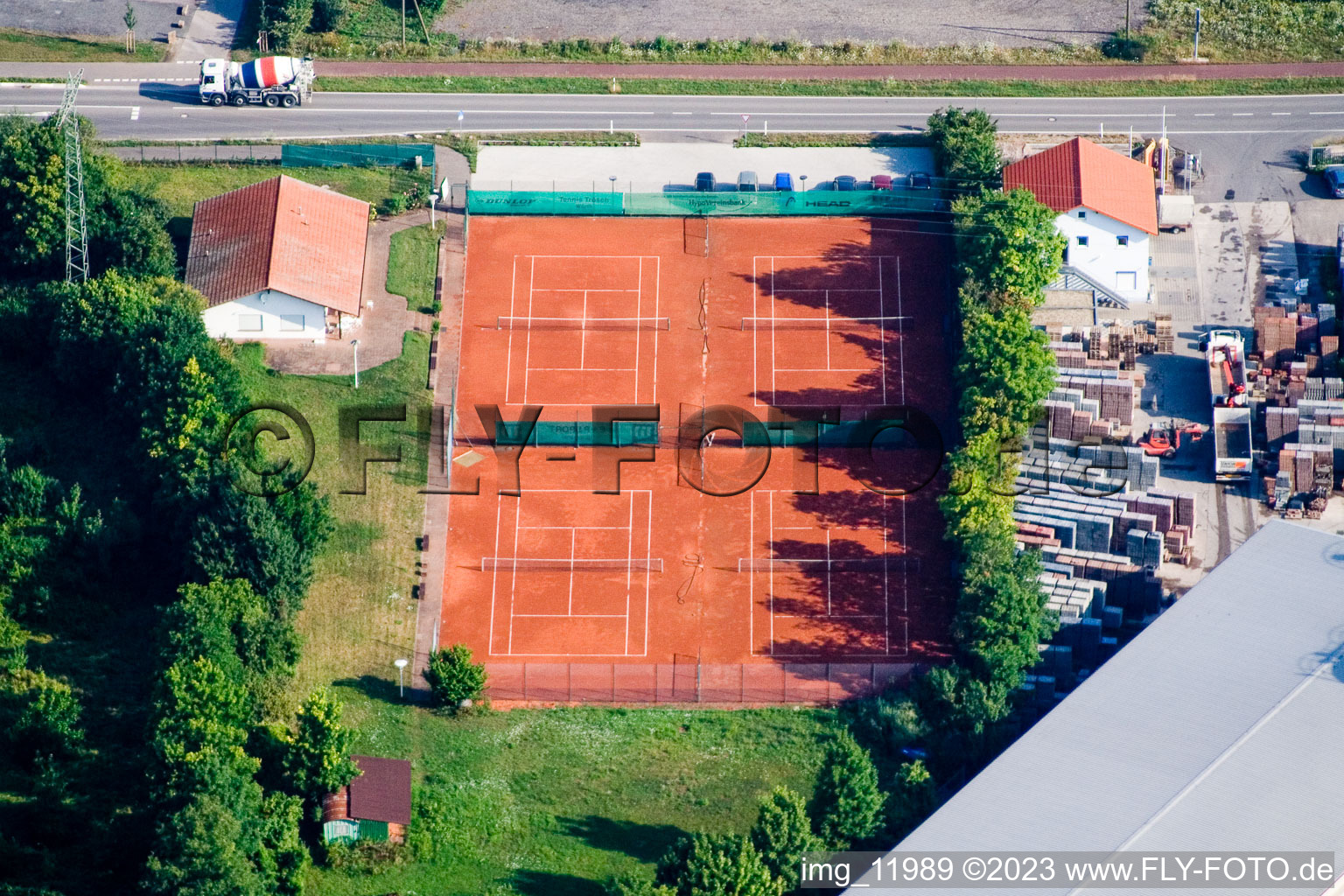 Luftbild von Rohrbach, Tennisclub im Bundesland Rheinland-Pfalz, Deutschland