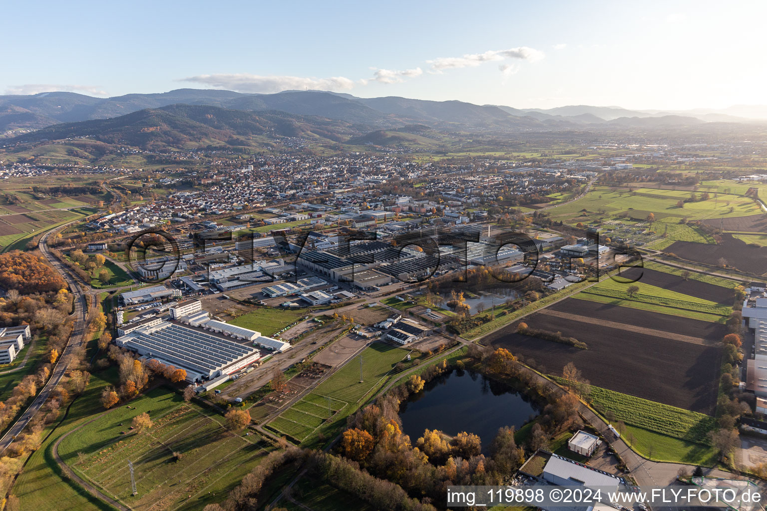 Ortsteil Vimbuch in Bühl im Bundesland Baden-Württemberg, Deutschland von oben