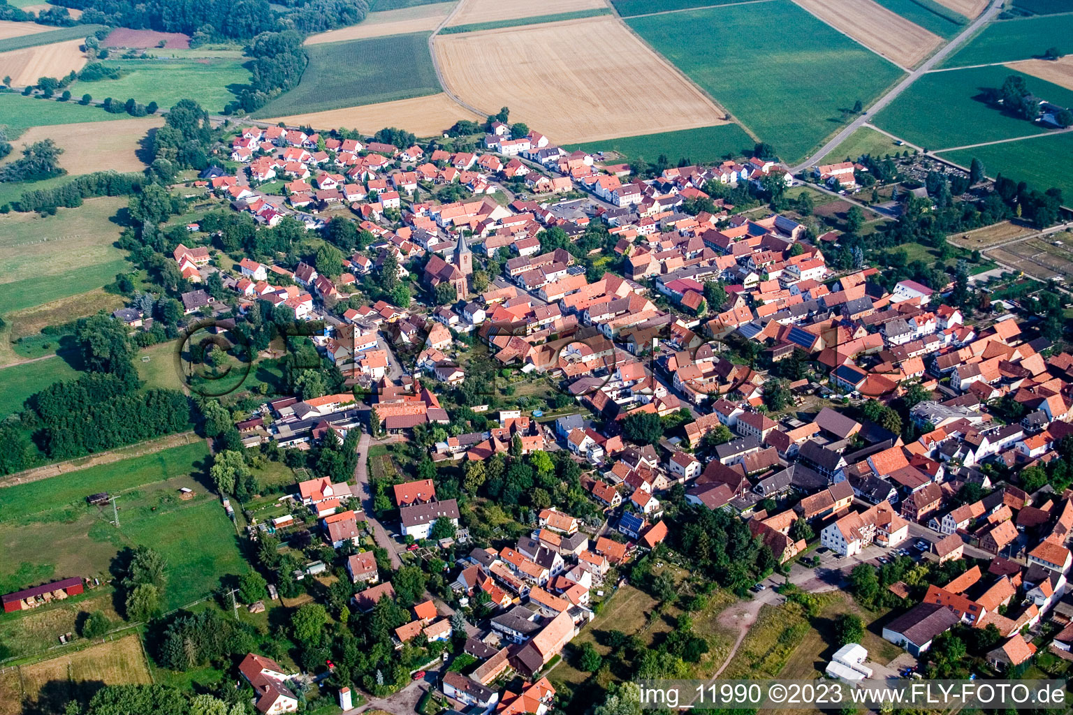 Rohrbach im Bundesland Rheinland-Pfalz, Deutschland aus der Luft