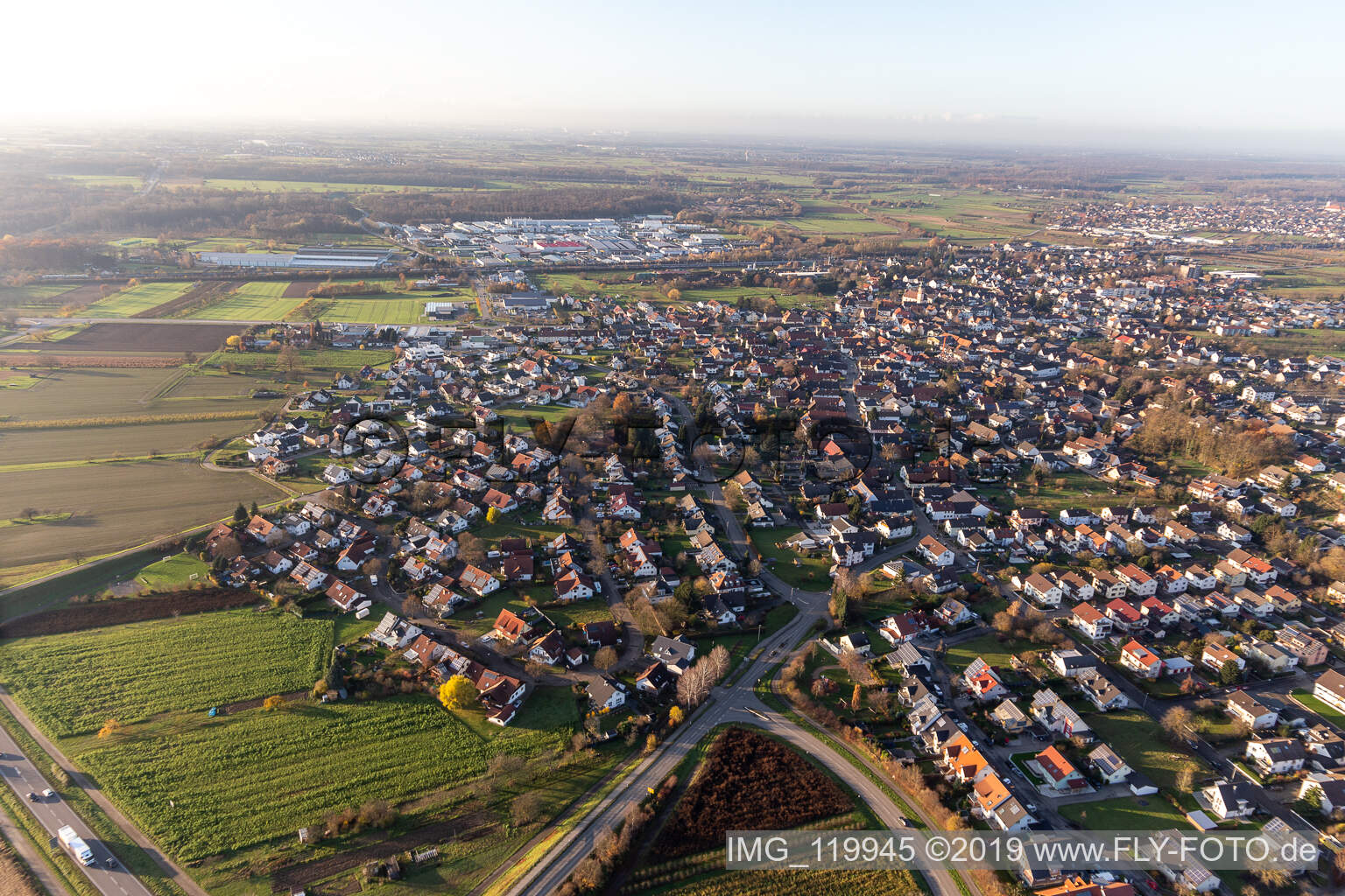 Luftbild von Appenweier im Bundesland Baden-Württemberg, Deutschland